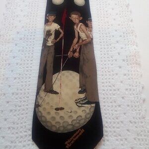 1995 Norman Rockwell Golf Tie by Brown & Bigelow